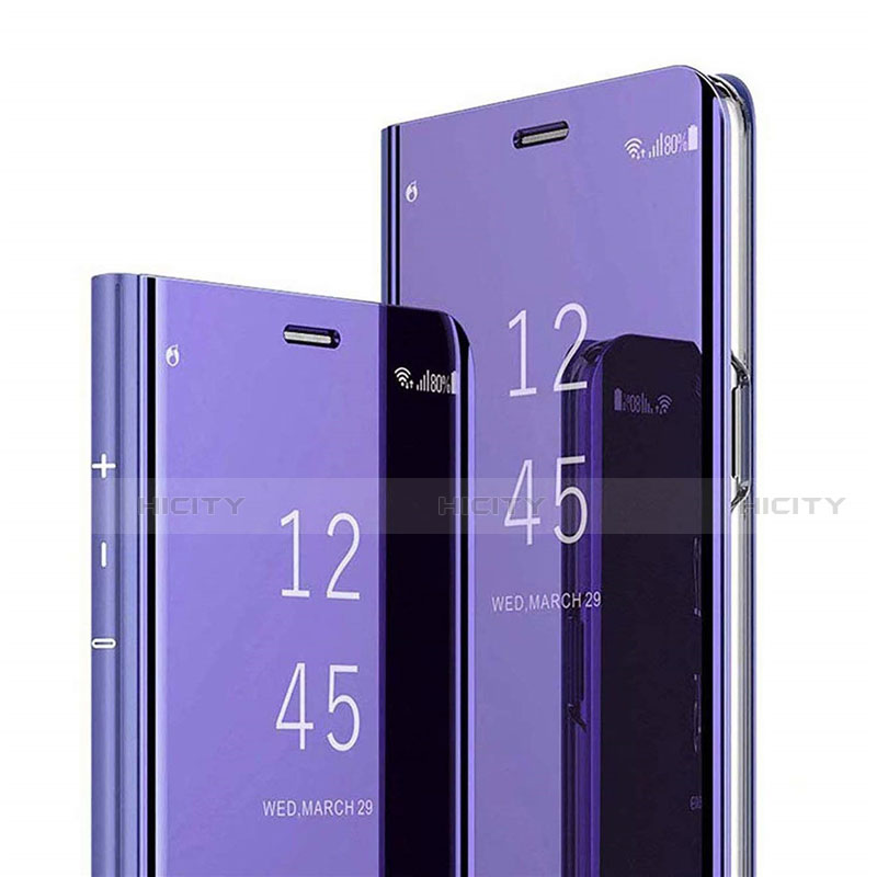 Custodia Portafoglio In Pelle Cover con Supporto Laterale Specchio Cover per Xiaomi Mi 8 Pro Global Version Viola