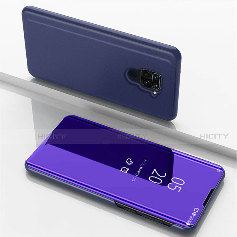Custodia Portafoglio In Pelle Cover con Supporto Laterale Specchio Cover per Xiaomi Redmi 10X 4G Viola