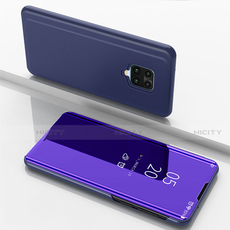 Custodia Portafoglio In Pelle Cover con Supporto Laterale Specchio Cover per Xiaomi Redmi 10X 5G Viola