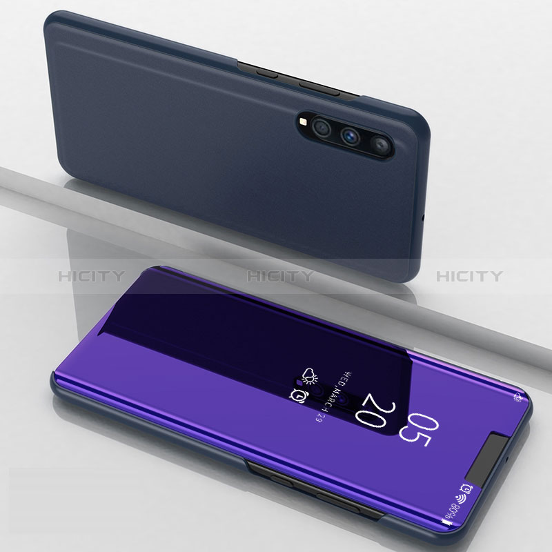 Custodia Portafoglio In Pelle Cover con Supporto Laterale Specchio Cover ZL1 per Samsung Galaxy A70S Viola