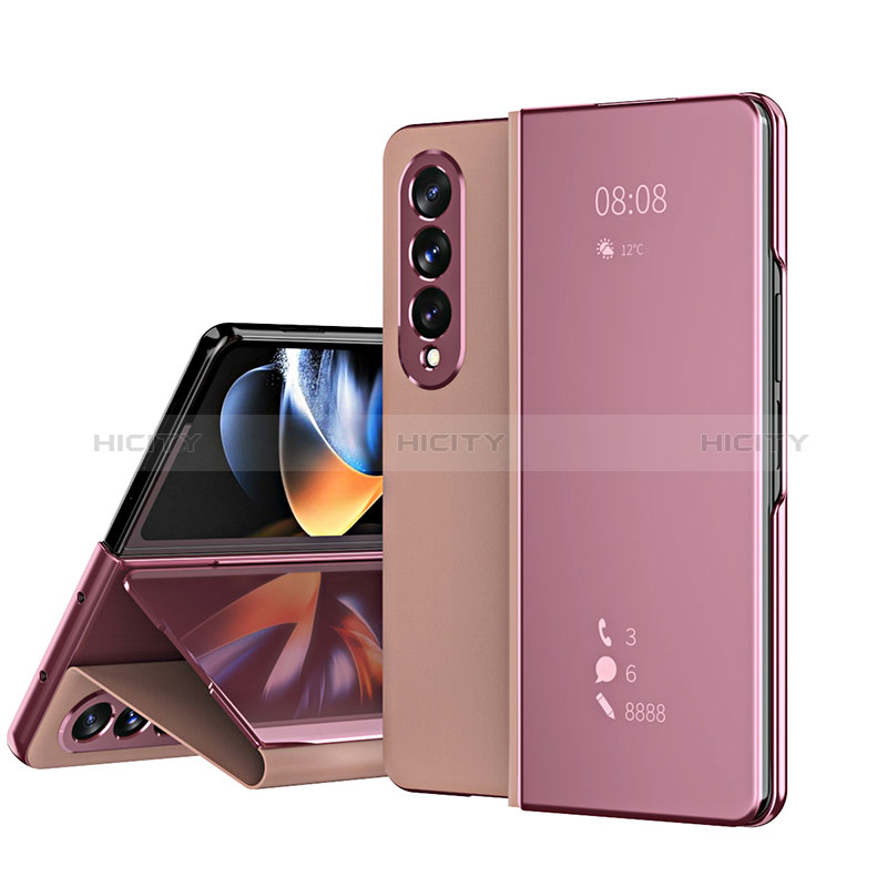 Custodia Portafoglio In Pelle Cover con Supporto Laterale Specchio Cover ZL1 per Samsung Galaxy Z Fold3 5G