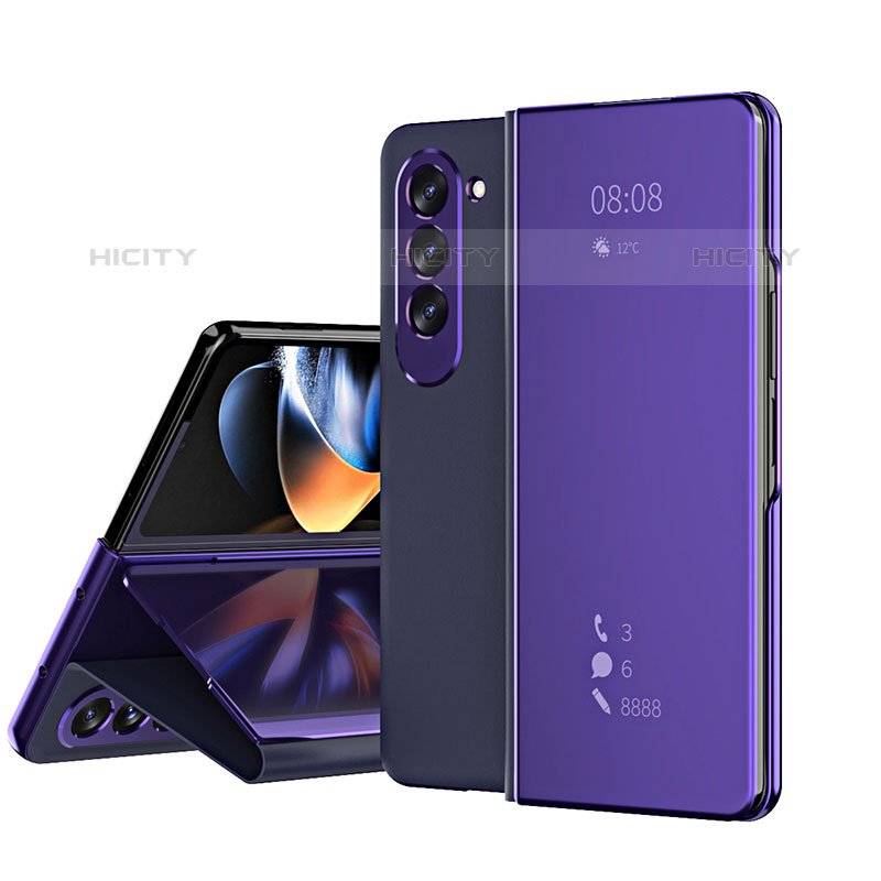 Custodia Portafoglio In Pelle Cover con Supporto Laterale Specchio Cover ZL1 per Samsung Galaxy Z Fold5 5G