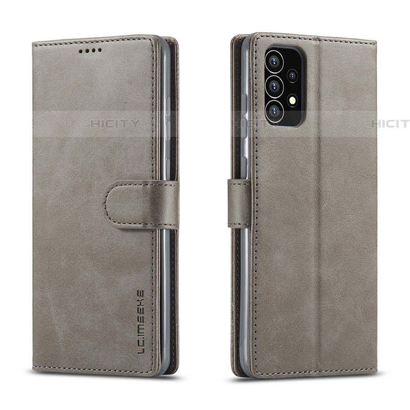 Custodia Portafoglio In Pelle Cover con Supporto LC1 per Samsung Galaxy A53 5G Grigio