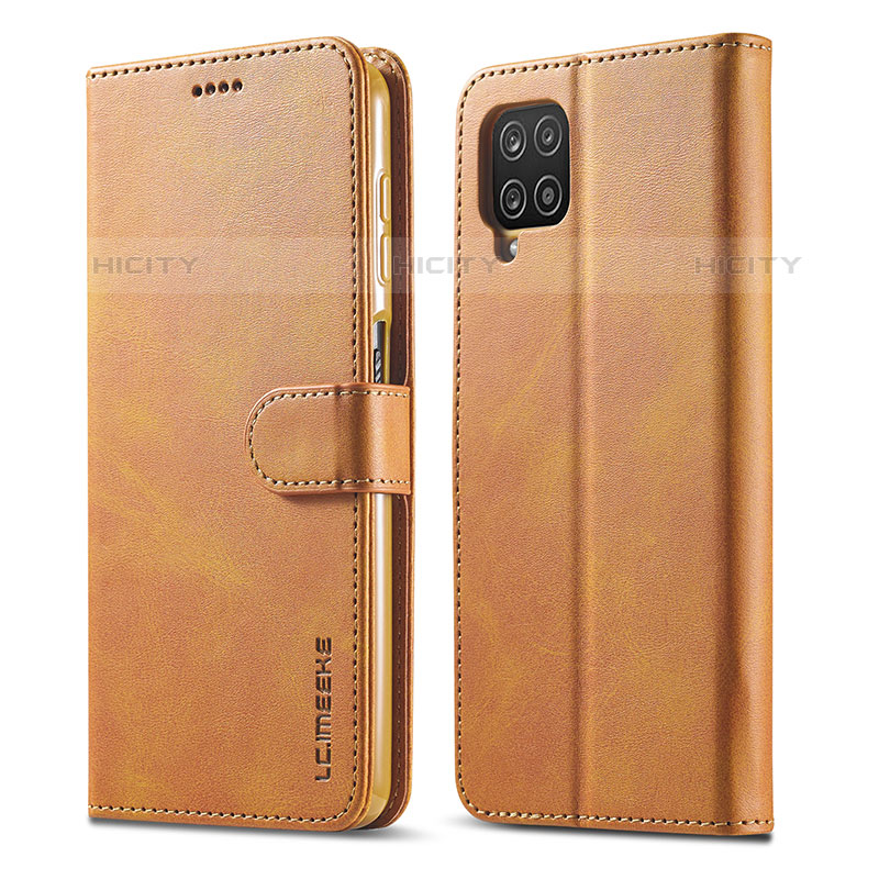 Custodia Portafoglio In Pelle Cover con Supporto LC1 per Samsung Galaxy M53 5G Marrone Chiaro