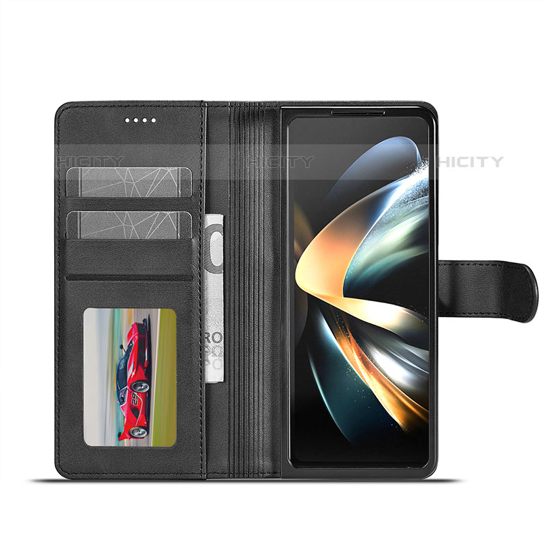 Custodia Portafoglio In Pelle Cover con Supporto LC1 per Samsung Galaxy Z Fold5 5G