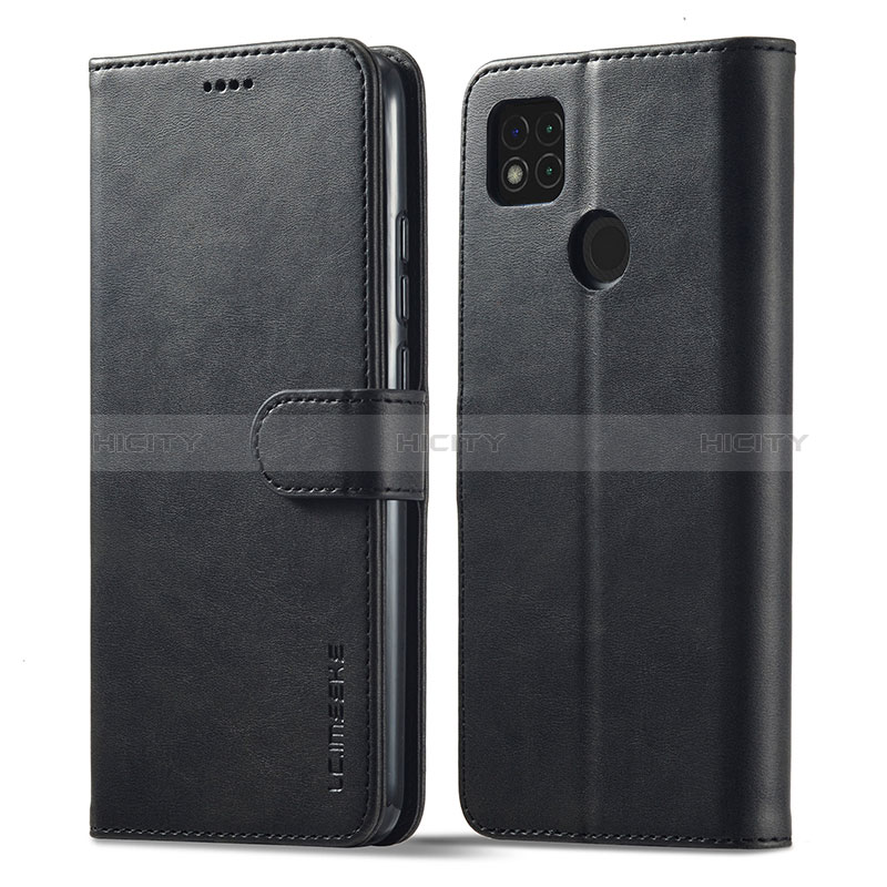 Custodia Portafoglio In Pelle Cover con Supporto LC1 per Xiaomi POCO C3 Nero