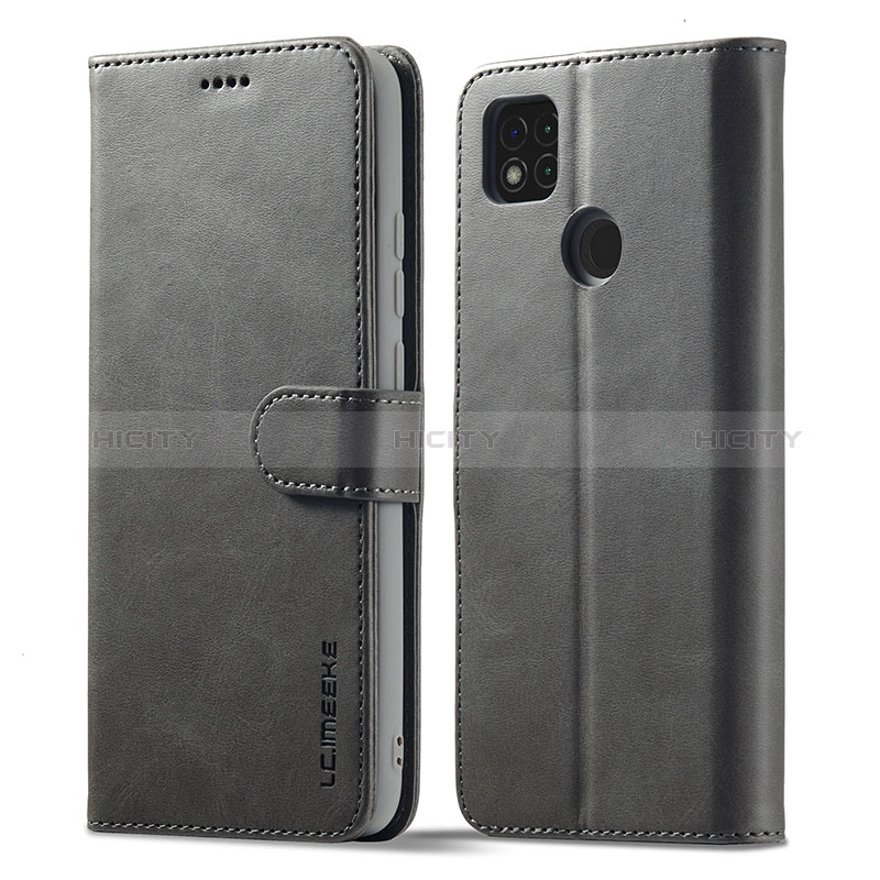 Custodia Portafoglio In Pelle Cover con Supporto LC1 per Xiaomi POCO C31 Grigio