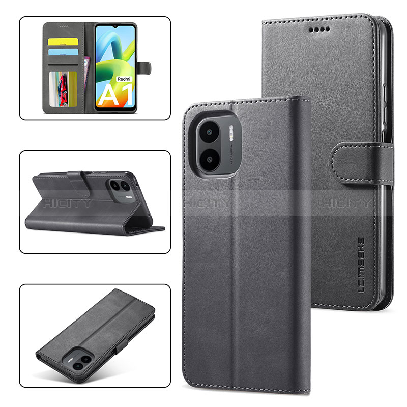 Custodia Portafoglio In Pelle Cover con Supporto LC1 per Xiaomi Poco C51