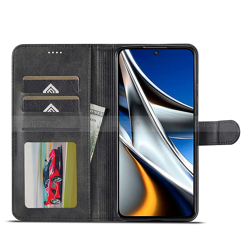 Custodia Portafoglio In Pelle Cover con Supporto LC1 per Xiaomi Poco M4 Pro 4G