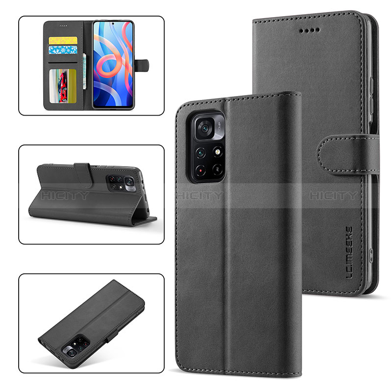 Custodia Portafoglio In Pelle Cover con Supporto LC1 per Xiaomi Poco M4 Pro 5G