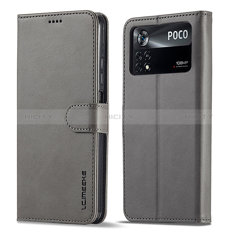 Custodia Portafoglio In Pelle Cover con Supporto LC1 per Xiaomi Poco X4 Pro 5G