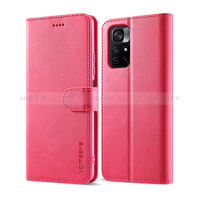 Custodia Portafoglio In Pelle Cover con Supporto LC1 per Xiaomi Redmi Note 11 5G