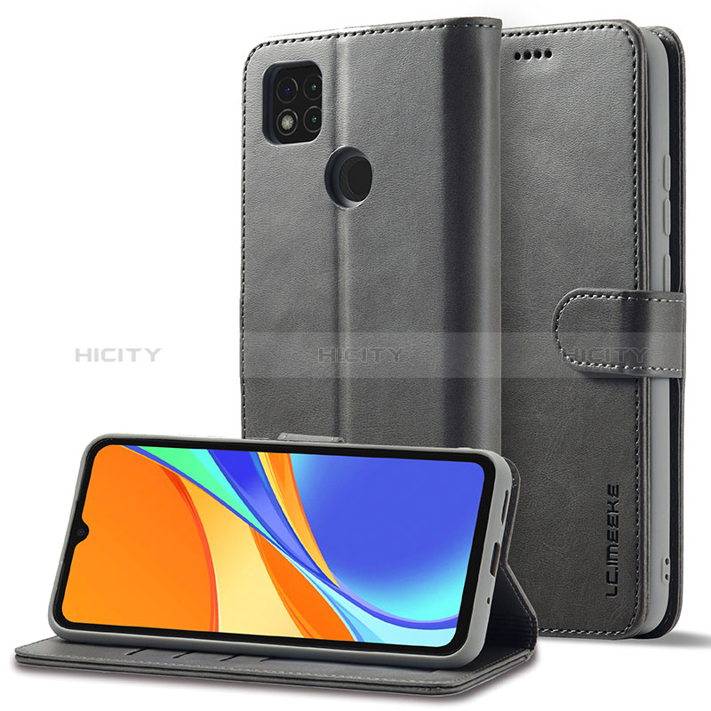 Custodia Portafoglio In Pelle Cover con Supporto LC2 per Xiaomi POCO C31 Grigio