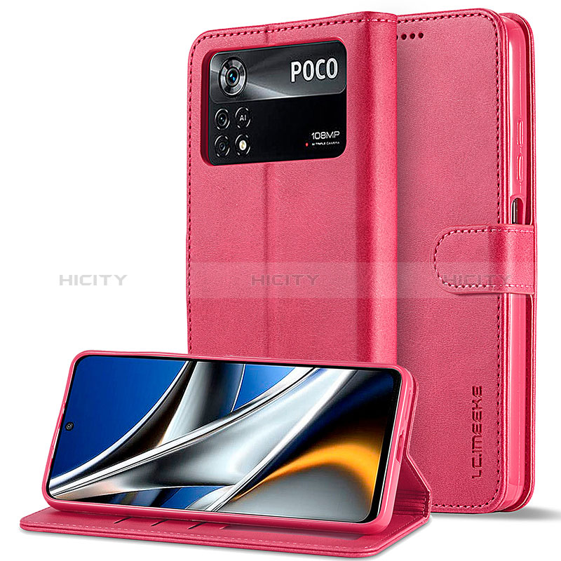 Custodia Portafoglio In Pelle Cover con Supporto LC2 per Xiaomi Poco M4 Pro 4G