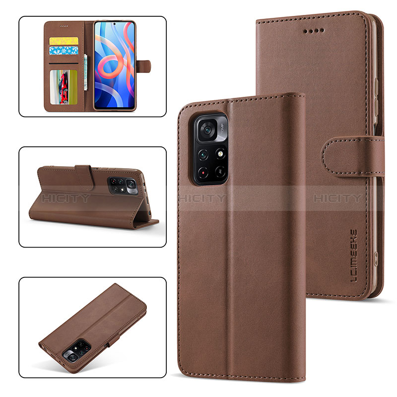 Custodia Portafoglio In Pelle Cover con Supporto LC2 per Xiaomi Redmi Note 11 5G