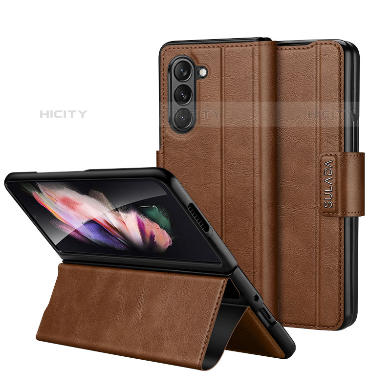 Custodia Portafoglio In Pelle Cover con Supporto LD1 per Samsung Galaxy Z Fold5 5G