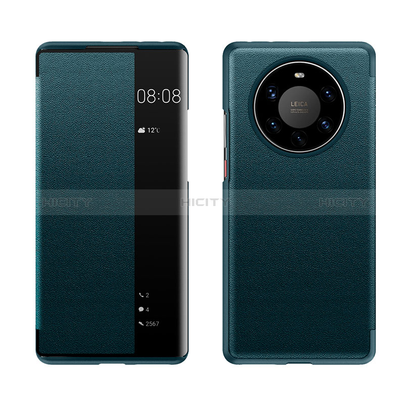 Custodia Portafoglio In Pelle Cover con Supporto LF1 per Huawei Mate 40 Pro+ Plus Verde