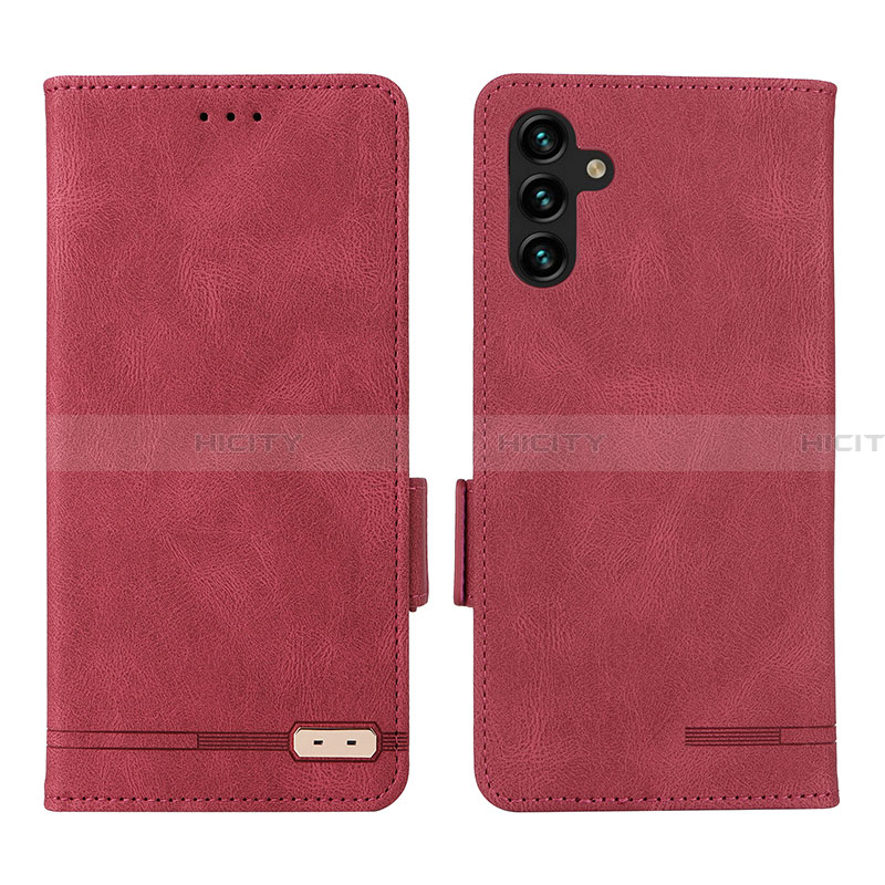 Custodia Portafoglio In Pelle Cover con Supporto LZ1 per Samsung Galaxy A13 5G Rosso