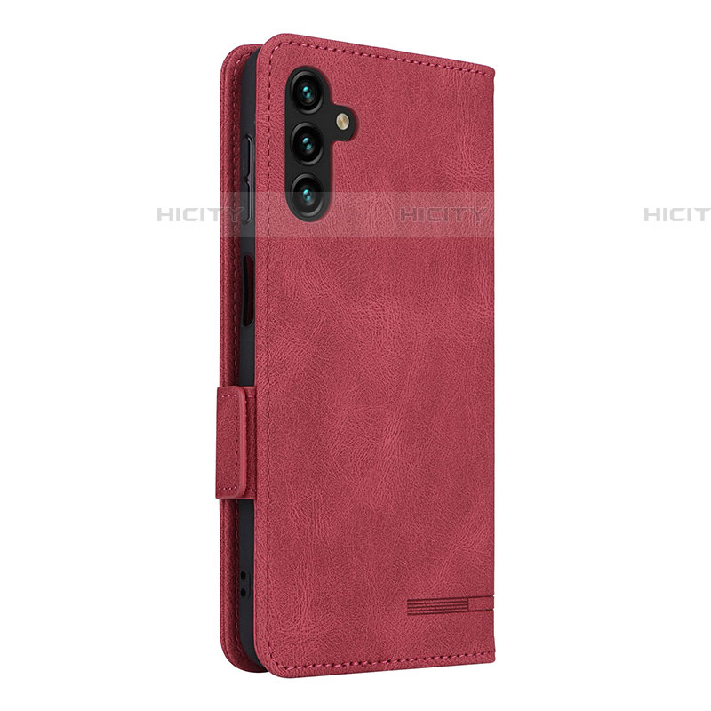 Custodia Portafoglio In Pelle Cover con Supporto LZ4 per Samsung Galaxy A04s Rosso