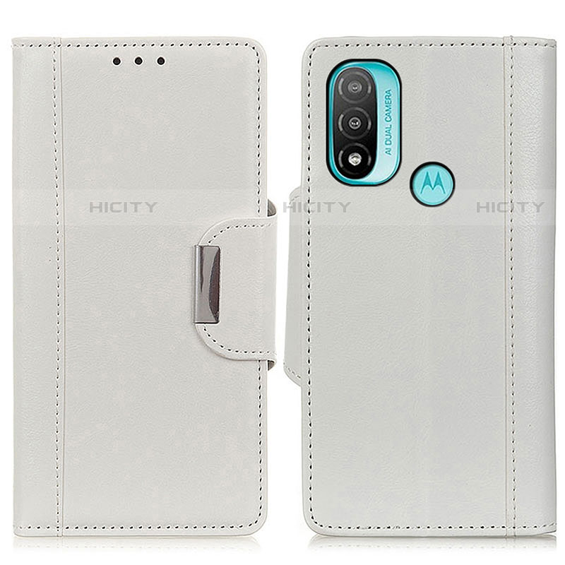 Custodia Portafoglio In Pelle Cover con Supporto M01L per Motorola Moto E20 Bianco