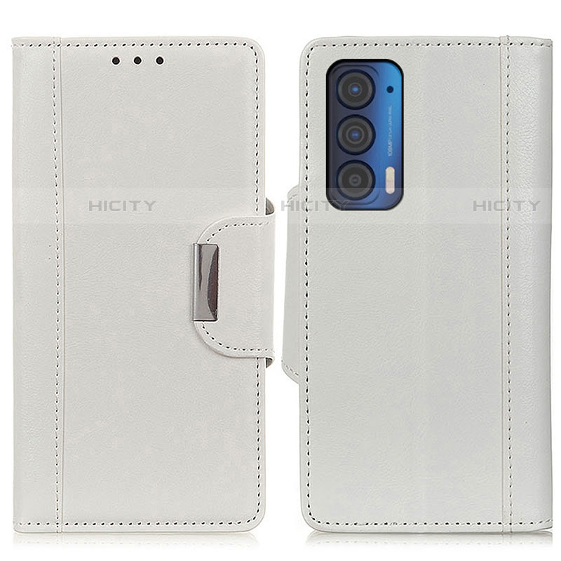 Custodia Portafoglio In Pelle Cover con Supporto M01L per Motorola Moto Edge (2021) 5G Bianco