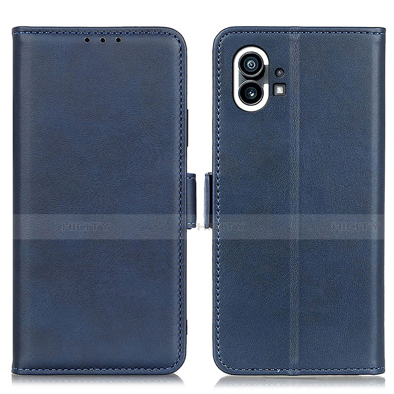 Custodia Portafoglio In Pelle Cover con Supporto M01L per Nothing Phone 1 Blu