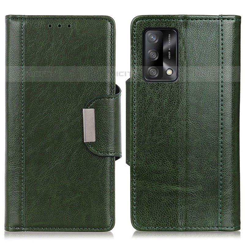 Custodia Portafoglio In Pelle Cover con Supporto M01L per Oppo A74 4G Verde