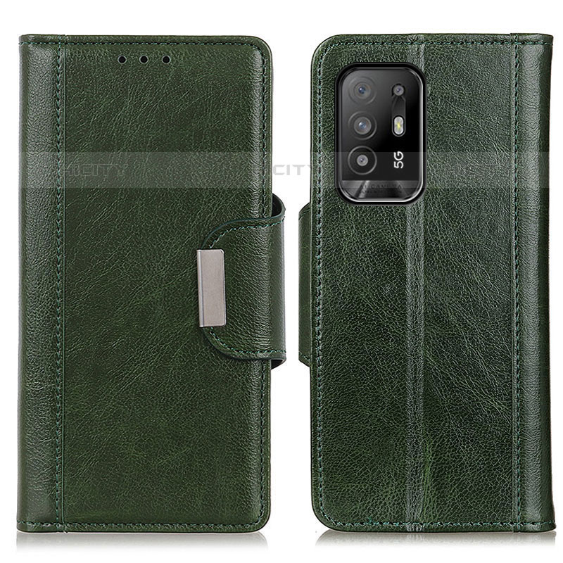 Custodia Portafoglio In Pelle Cover con Supporto M01L per Oppo F19 Pro+ Plus 5G Verde