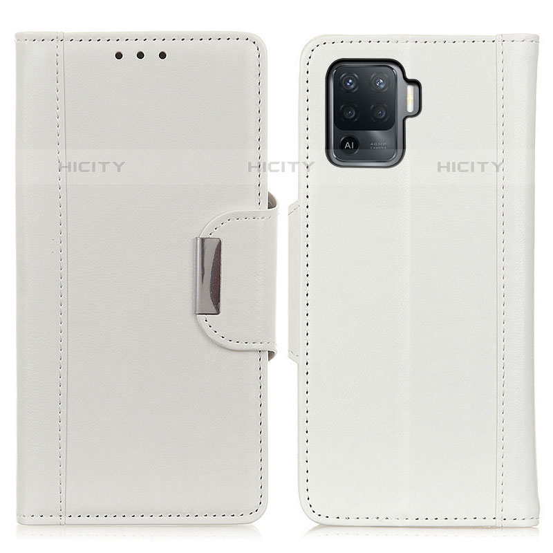 Custodia Portafoglio In Pelle Cover con Supporto M01L per Oppo Reno5 Lite Bianco