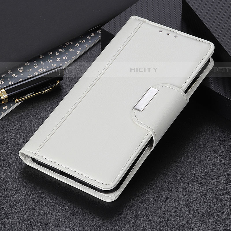 Custodia Portafoglio In Pelle Cover con Supporto M01L per Samsung Galaxy A03s Bianco