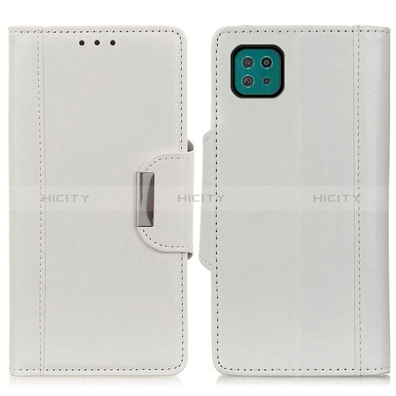 Custodia Portafoglio In Pelle Cover con Supporto M01L per Samsung Galaxy A22s 5G Bianco