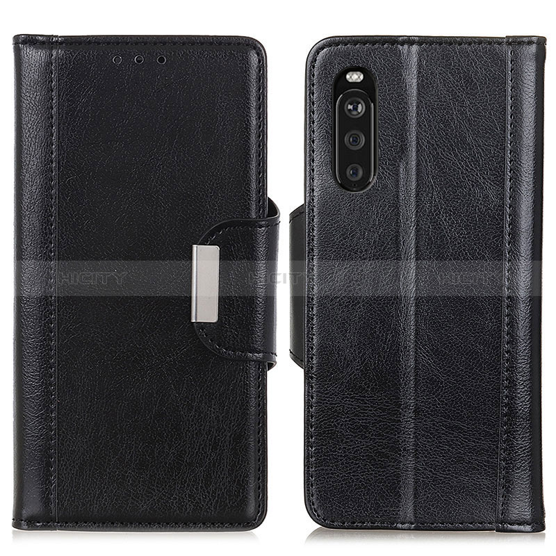 Custodia Portafoglio In Pelle Cover con Supporto M01L per Sony Xperia 10 III SOG04 Nero