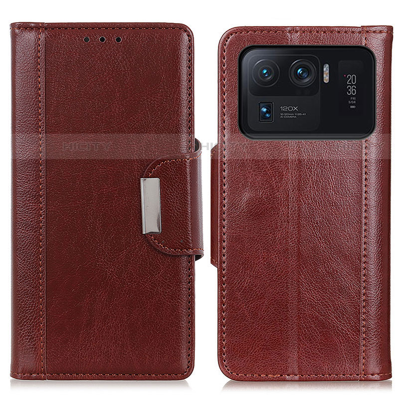 Custodia Portafoglio In Pelle Cover con Supporto M01L per Xiaomi Mi 11 Ultra 5G Marrone