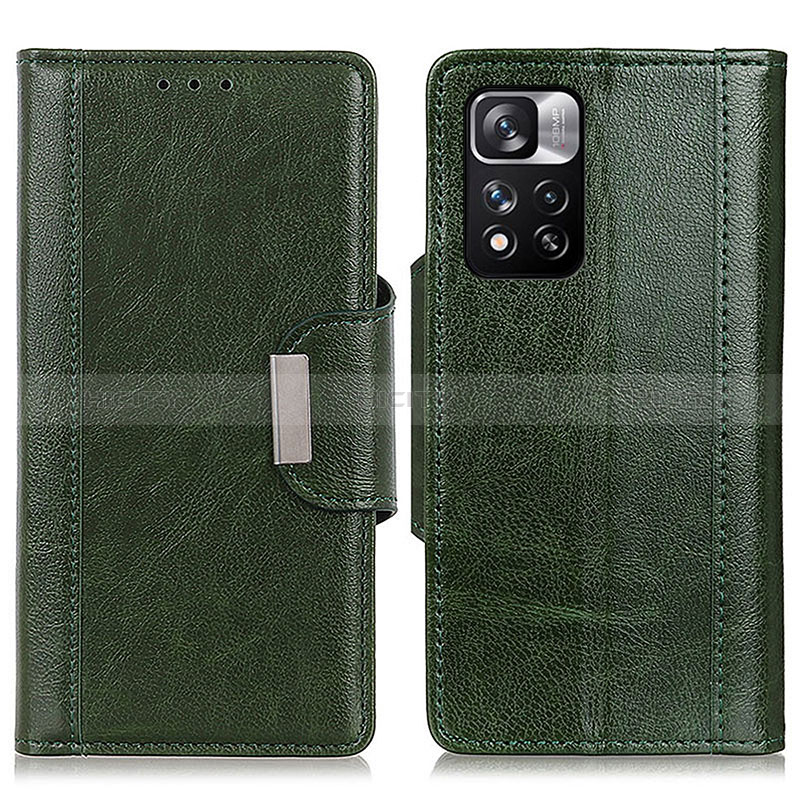 Custodia Portafoglio In Pelle Cover con Supporto M01L per Xiaomi Poco X4 NFC Verde