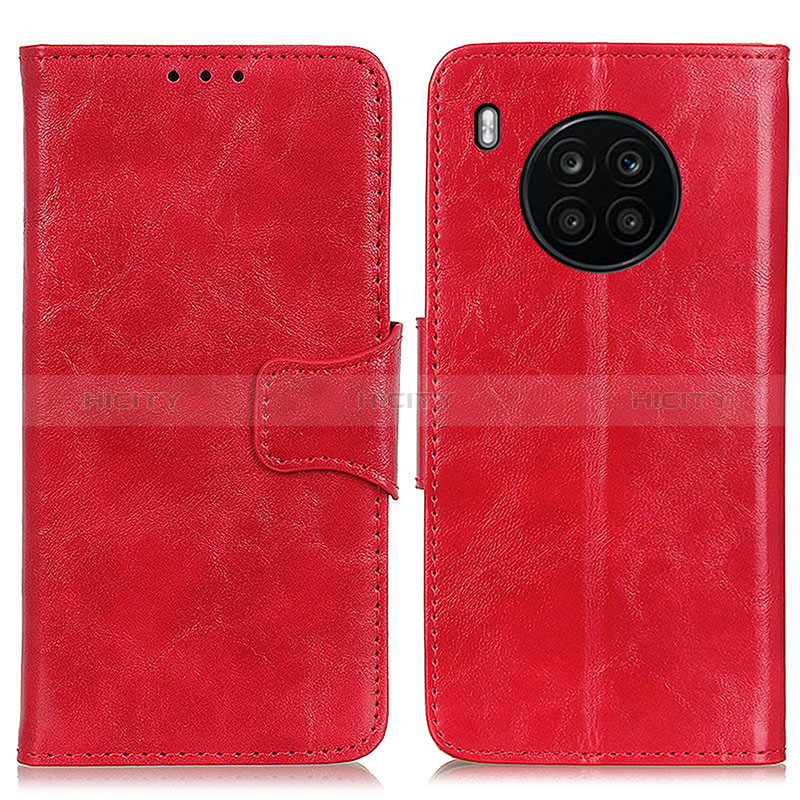 Custodia Portafoglio In Pelle Cover con Supporto M02L per Huawei Nova 8i Rosso