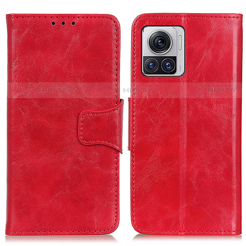 Custodia Portafoglio In Pelle Cover con Supporto M02L per Motorola Moto Edge 30 Ultra 5G Rosso