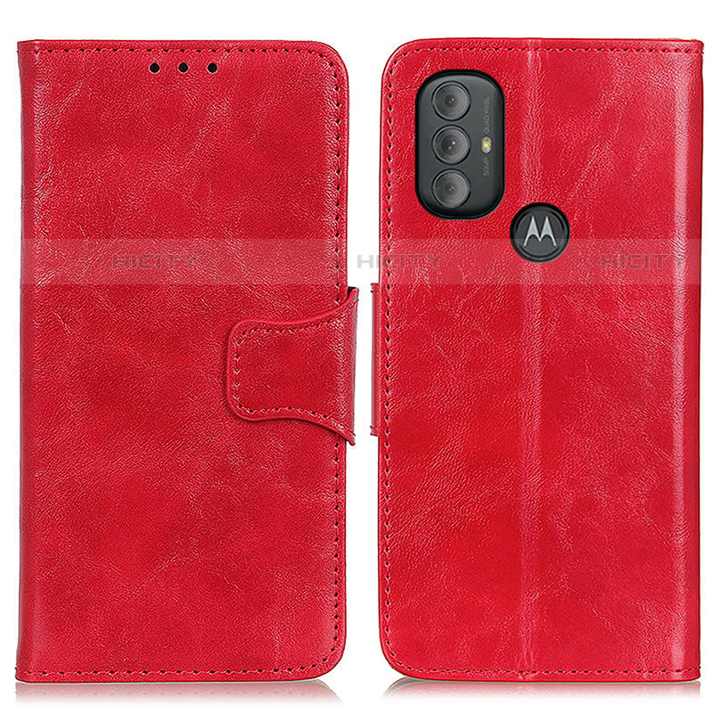 Custodia Portafoglio In Pelle Cover con Supporto M02L per Motorola Moto G Play (2023) Rosso