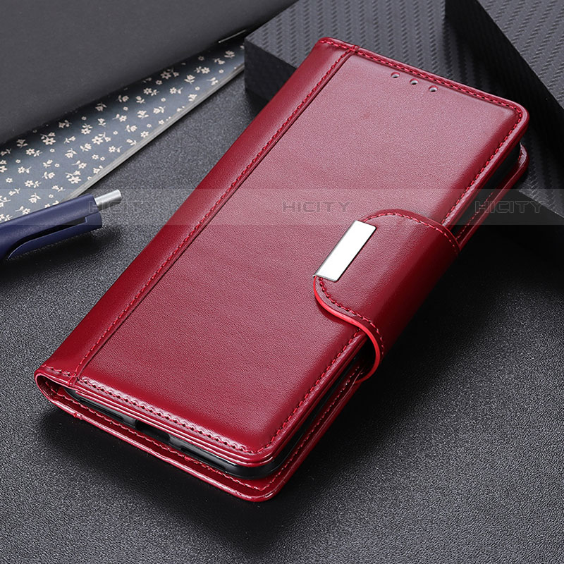 Custodia Portafoglio In Pelle Cover con Supporto M02L per Motorola Moto G10 Rosso