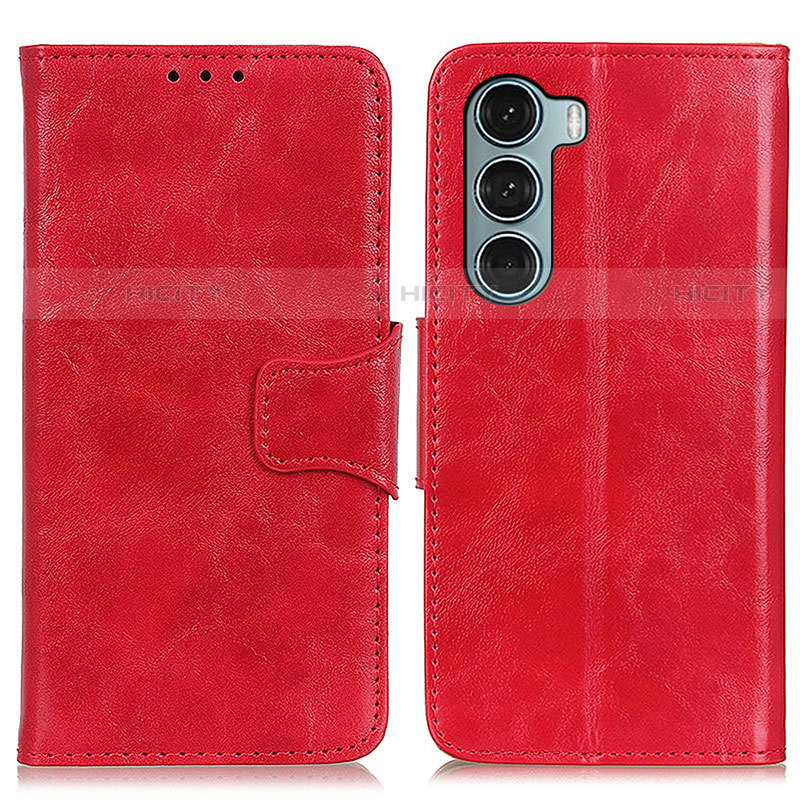 Custodia Portafoglio In Pelle Cover con Supporto M02L per Motorola Moto G200 5G Rosso