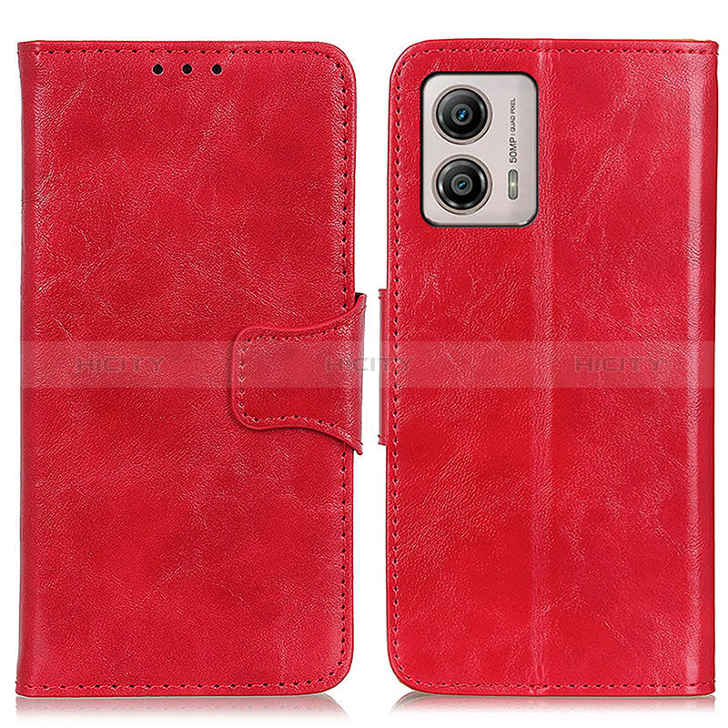 Custodia Portafoglio In Pelle Cover con Supporto M02L per Motorola Moto G53 5G Rosso