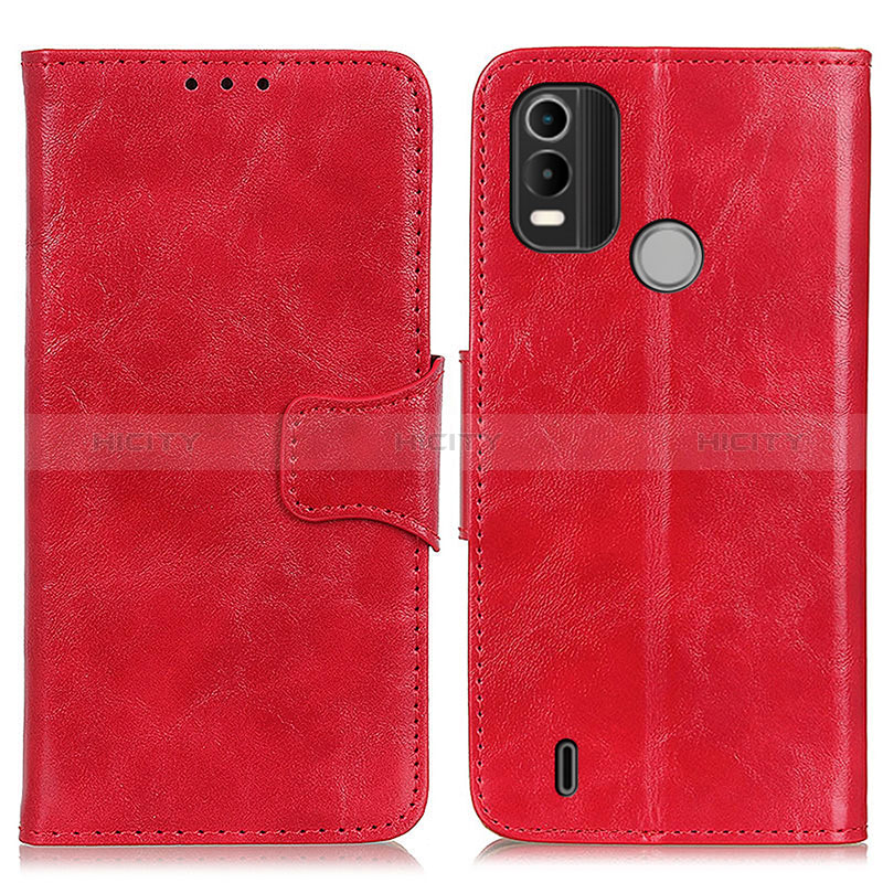 Custodia Portafoglio In Pelle Cover con Supporto M02L per Nokia C21 Plus Rosso