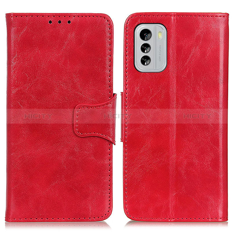Custodia Portafoglio In Pelle Cover con Supporto M02L per Nokia G60 5G Rosso