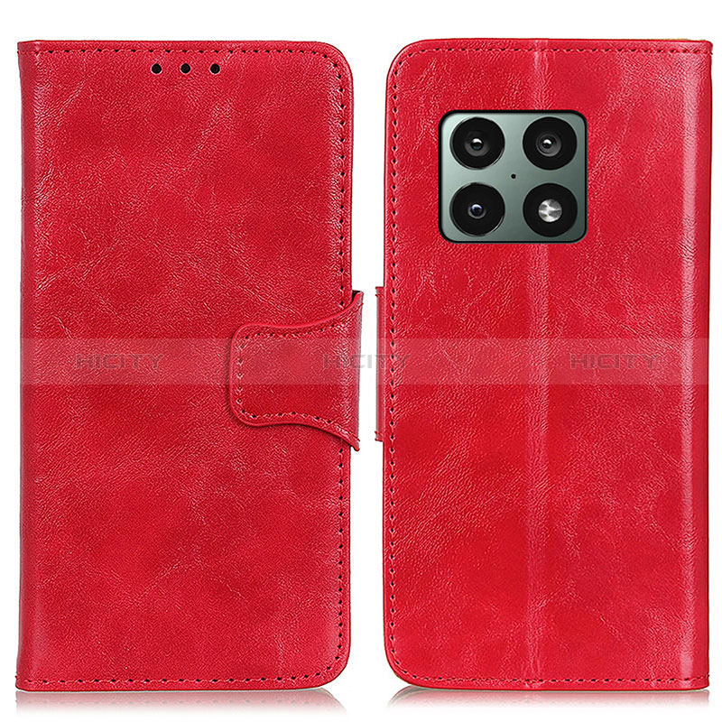 Custodia Portafoglio In Pelle Cover con Supporto M02L per OnePlus 10 Pro 5G Rosso