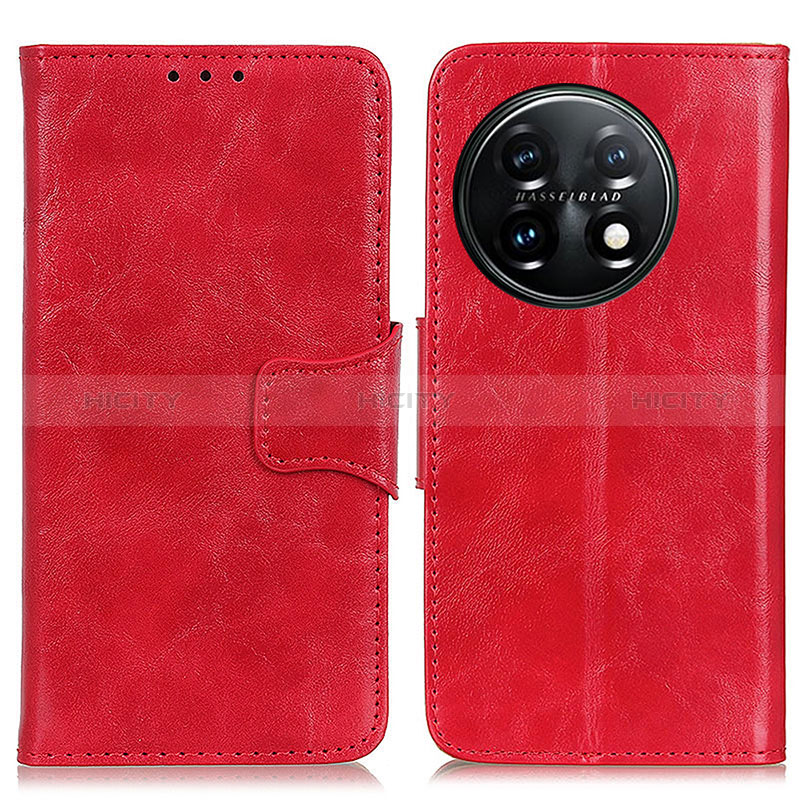 Custodia Portafoglio In Pelle Cover con Supporto M02L per OnePlus 11 5G Rosso