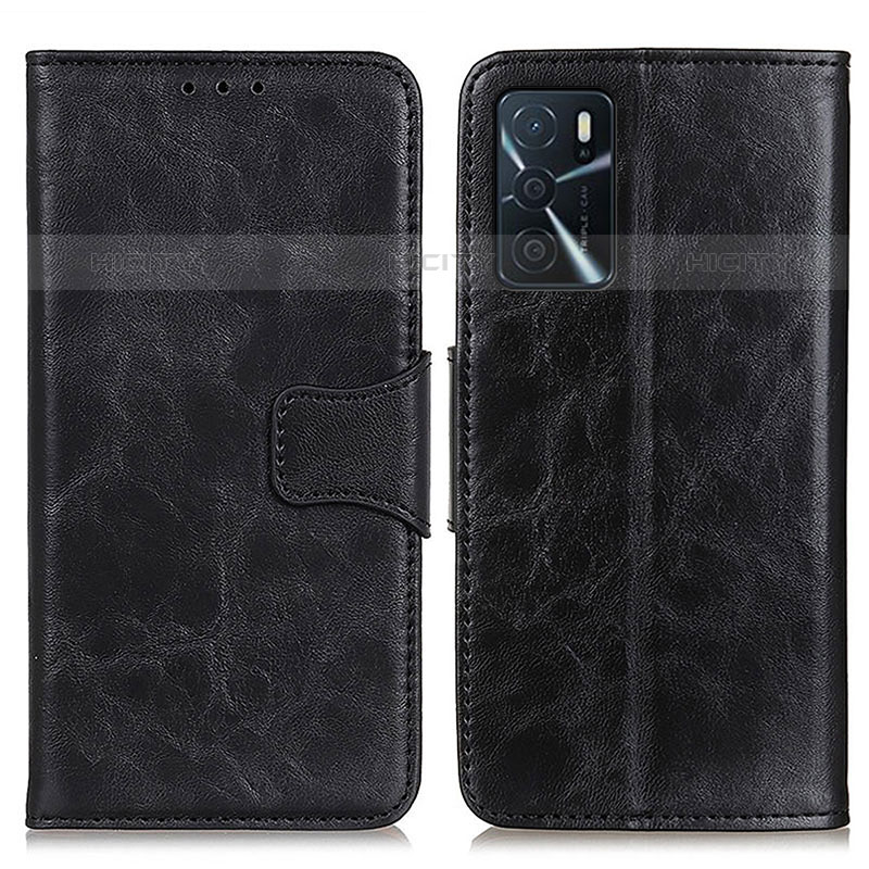 Custodia Portafoglio In Pelle Cover con Supporto M02L per Oppo A16s Nero