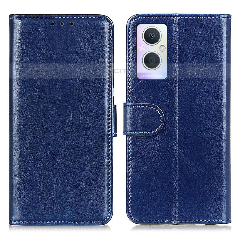 Custodia Portafoglio In Pelle Cover con Supporto M02L per Oppo Reno7 Lite 5G Blu