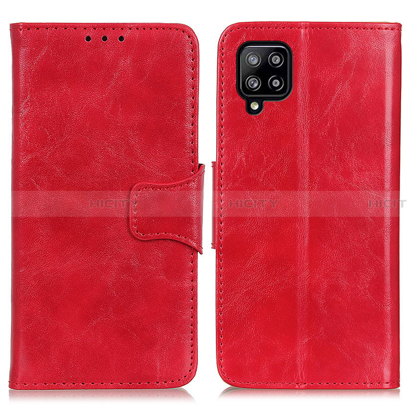 Custodia Portafoglio In Pelle Cover con Supporto M02L per Samsung Galaxy A22 4G Rosso