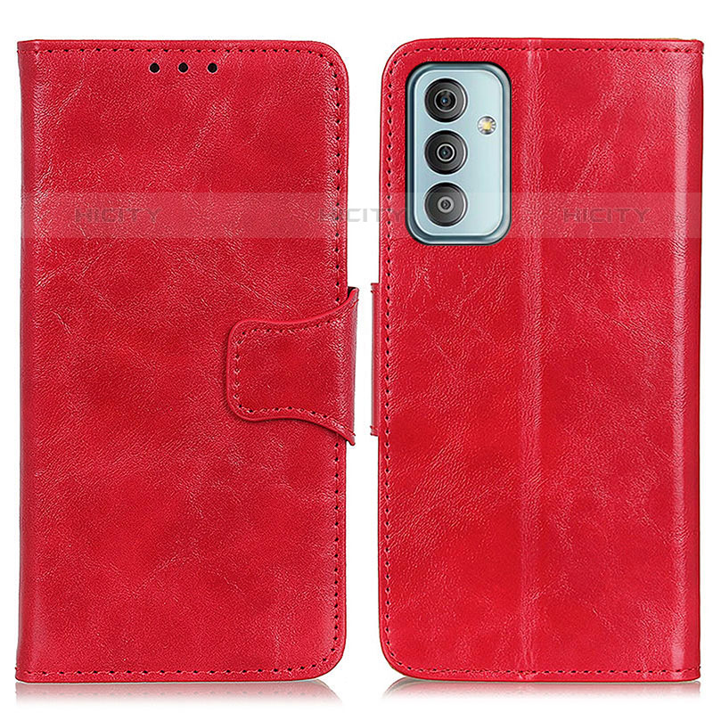 Custodia Portafoglio In Pelle Cover con Supporto M02L per Samsung Galaxy M23 5G Rosso