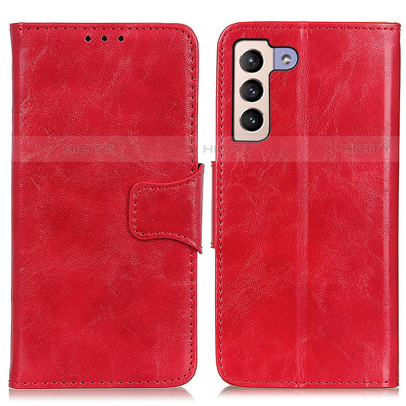 Custodia Portafoglio In Pelle Cover con Supporto M02L per Samsung Galaxy S21 5G Rosso