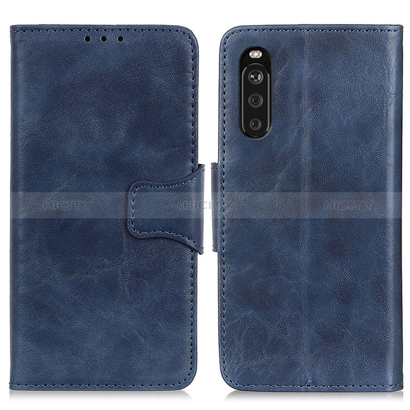 Custodia Portafoglio In Pelle Cover con Supporto M02L per Sony Xperia 10 III SOG04 Blu